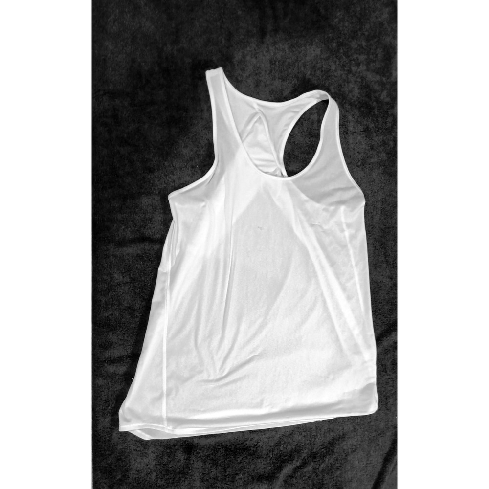 Lululemon Womens White Racerback Tulip Back Tank Top Relaxed Fit